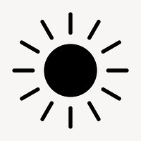 Sun icon psd for business in flat graphic