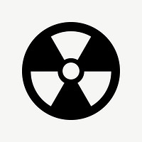Radiation hazard symbol icon vector in flat graphic