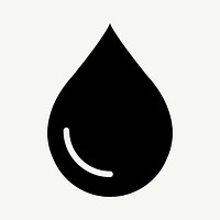 Water drop icon vector for business in flat graphic