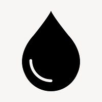 Water drop icon for business in flat graphic