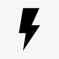 Lightning icon for business in flat graphic