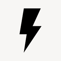 Lightning icon psd for business in flat graphic