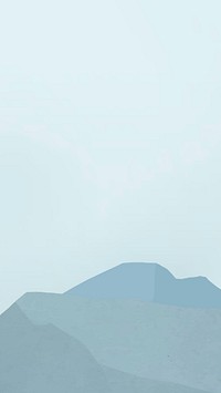 Scenic phone lockscreen vector with blue mountains