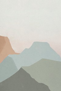 Background of green mountains landscape illustration