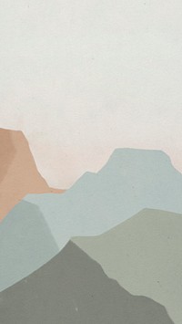 Landscape phone lockscreen wallpaper with mountains  illustration