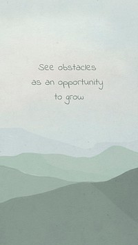 Dreamy motivational quote template for social media on landscape background