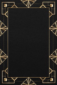 Art deco frame with triangle pattern on dark background