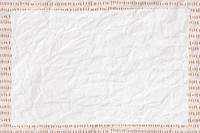Brown frame in dashed line pattern on crumpled paper background