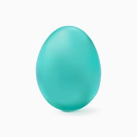Green Easter egg 3D vector matte festive celebration