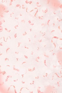 Pink birthday 3D ribbons for greeting card background