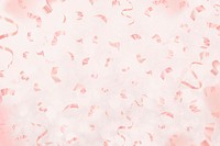 Pink birthday 3D ribbons for greeting card background