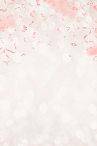 Rose gold birthday 3D ribbons for greeting card on glitter background