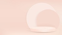 Display podium 3D rendering minimal pink product backdrop