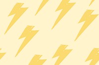 Lightning clouds seamless pattern background in cute weather theme