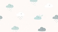 Clouds seamless pattern background vector cute doodle for kids