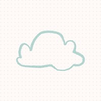 Cloud weather sticker vector cute doodle for kids