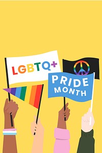 LGBTQ Pride month vector background