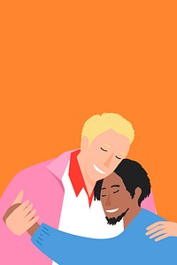 LGBTQ Gay couple vector background