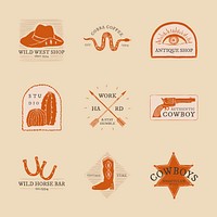 Cowboy themed logo collection