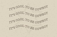 Wild west presentation template vector with hand drawn elements, it&rsquo;s cool to be cowboy