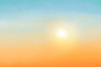 Sunset sky graphic vector in blue and orange