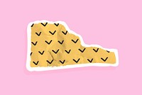 Yellow ripped patterned paper vector