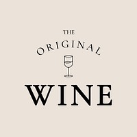 Wine glass logo in minimal style