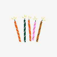 Birthday candles celebration graphic cute doodle
