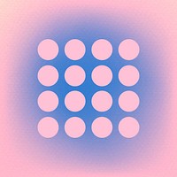 Abstract pink dots shape vector in funky style