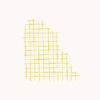 Yellow abstract grid in doodle style