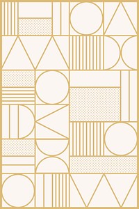 Art deco pattern background in gold