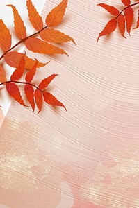Paint textured background with fall leaves