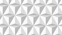 Triangle 3D geometric pattern grey background in simple style