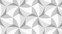 Simple 3D geometric pattern vector grey background