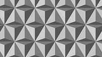 Triangle 3D geometric pattern vector grey background in modern style