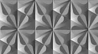 Simple 3D geometric pattern vector grey background