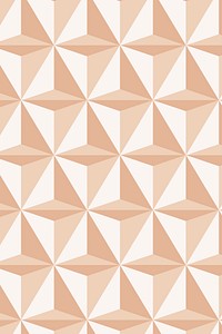 Triangle 3D geometric pattern vector orange background in abstract style
