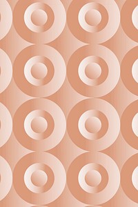 Circle 3D geometric pattern vector orange background in abstract style