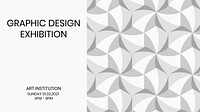 Design exhibition geometric template vector ad banner geometric modern style 