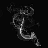 Realistic smoke element in black background 
