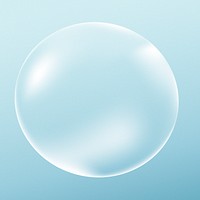 Clear bubble in blue background