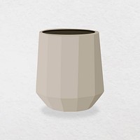 Modern plant pot vector illustration