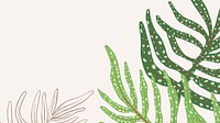 Background fern leaf houseplant illustration