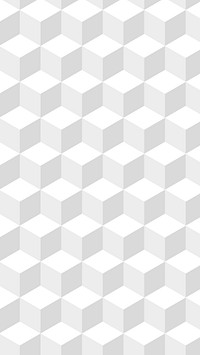 Geometric background in white cube patterns