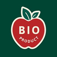 Bioproducts business logo vector food packaging sticker