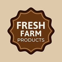 Fresh farm products badge logo for healthy diet food marketing campaign