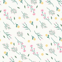 Aesthetic wildflower pattern graphic