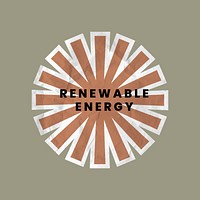 Renewable energy environment badge