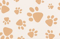 Desktop wallpaper, cute animal pattern, paw print illustration
