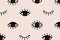 Abstract eyes pattern background wallpaper, doodle mysticism halloween vector illustration